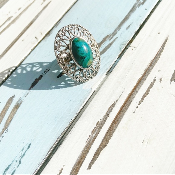 Alquimia Silver and Turquoise Ring - Picture 1 of 8